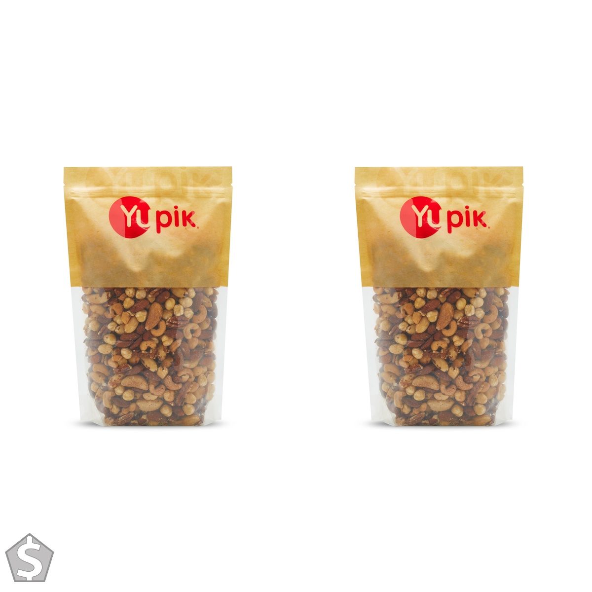 Yupik Deluxe Roasted Salted Nut Mix, 1kg, Vegan, Gluten Free, Cholesterol Free, A Blend of Cashews, Brazil Nuts, Hazelnuts & Pecans (Pack of 2)