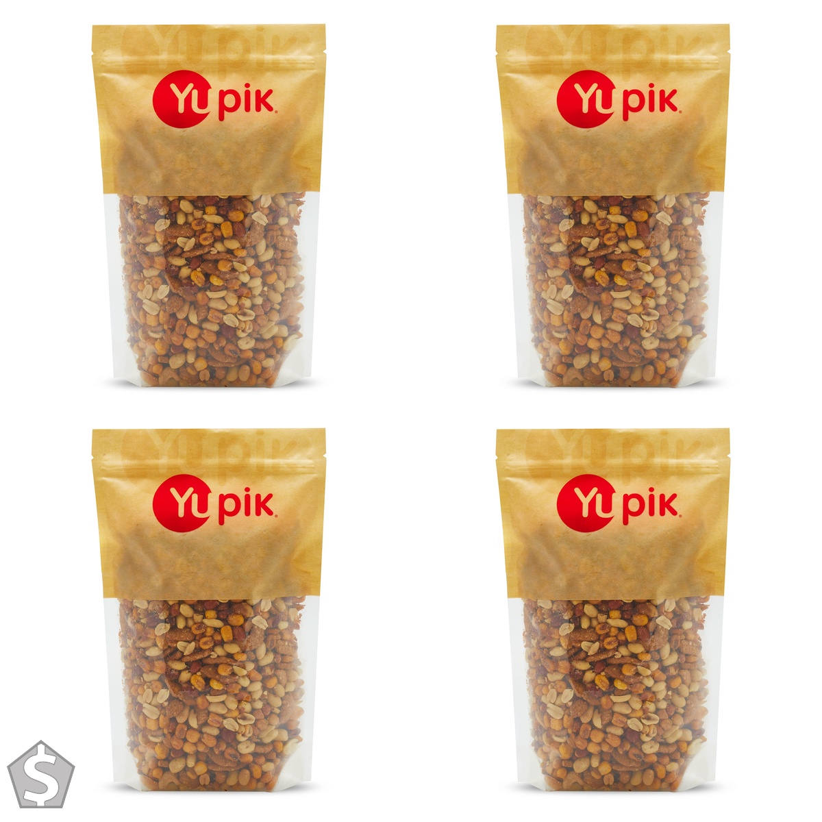 Yupik Village Mix, 1kg, A Blend of Peanuts, Soy Sticks, Corn & Cashews, Vegan, Cholesterol Free, High in Fiber, Protein & Iron, Perfect (Pack of 4)