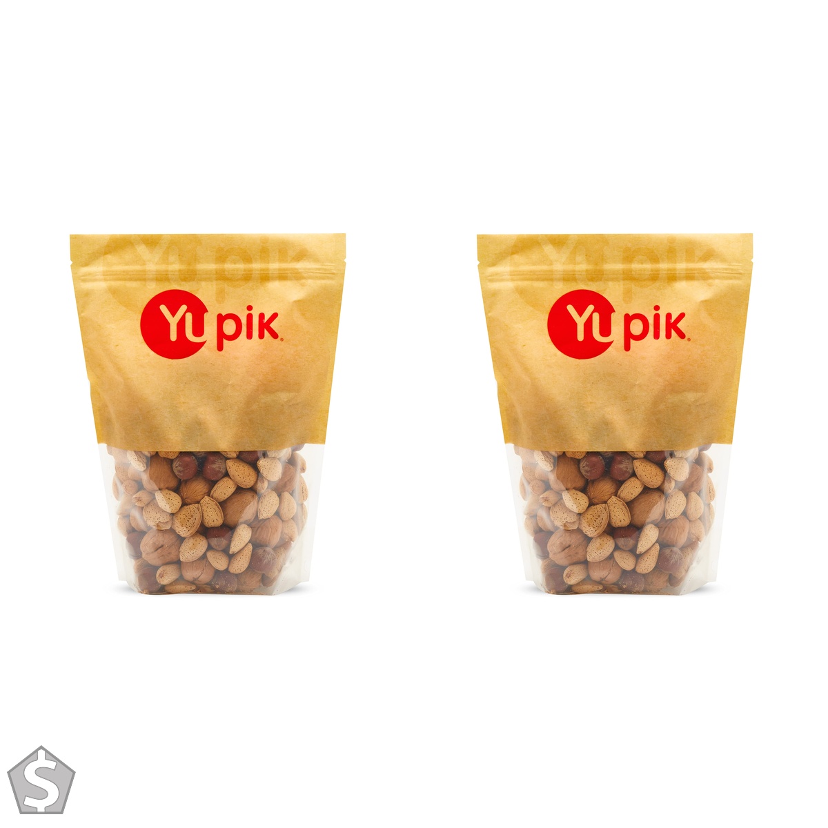 Yupik Mixed Nuts In Shell, 1kg, A Blend of Walnuts, Hazelnuts & Almonds, Raw, Vegan, Kosher, Gluten Free, Salt Free, Cholesterol Free (Pack of 2)