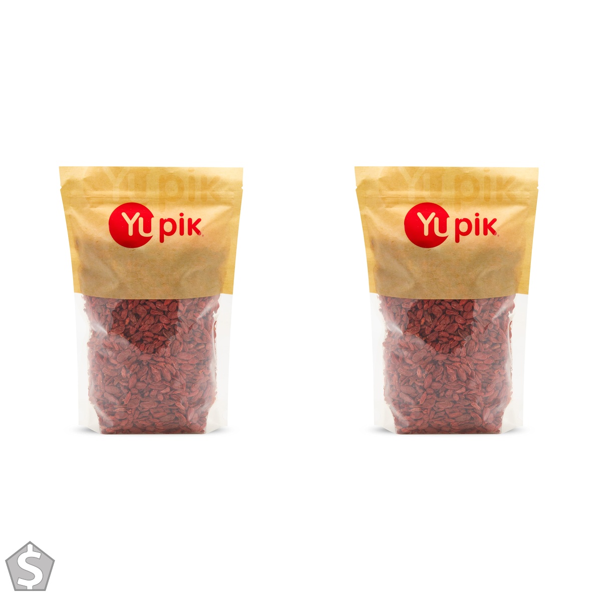 Yupik Natural Dried Goji Berries, 1 kg, Gluten-Free, GMO-Free, Dried Fruits, Wolfberries, No Sugar Added, Superfood, High in Vitamin A (Pack of 2)