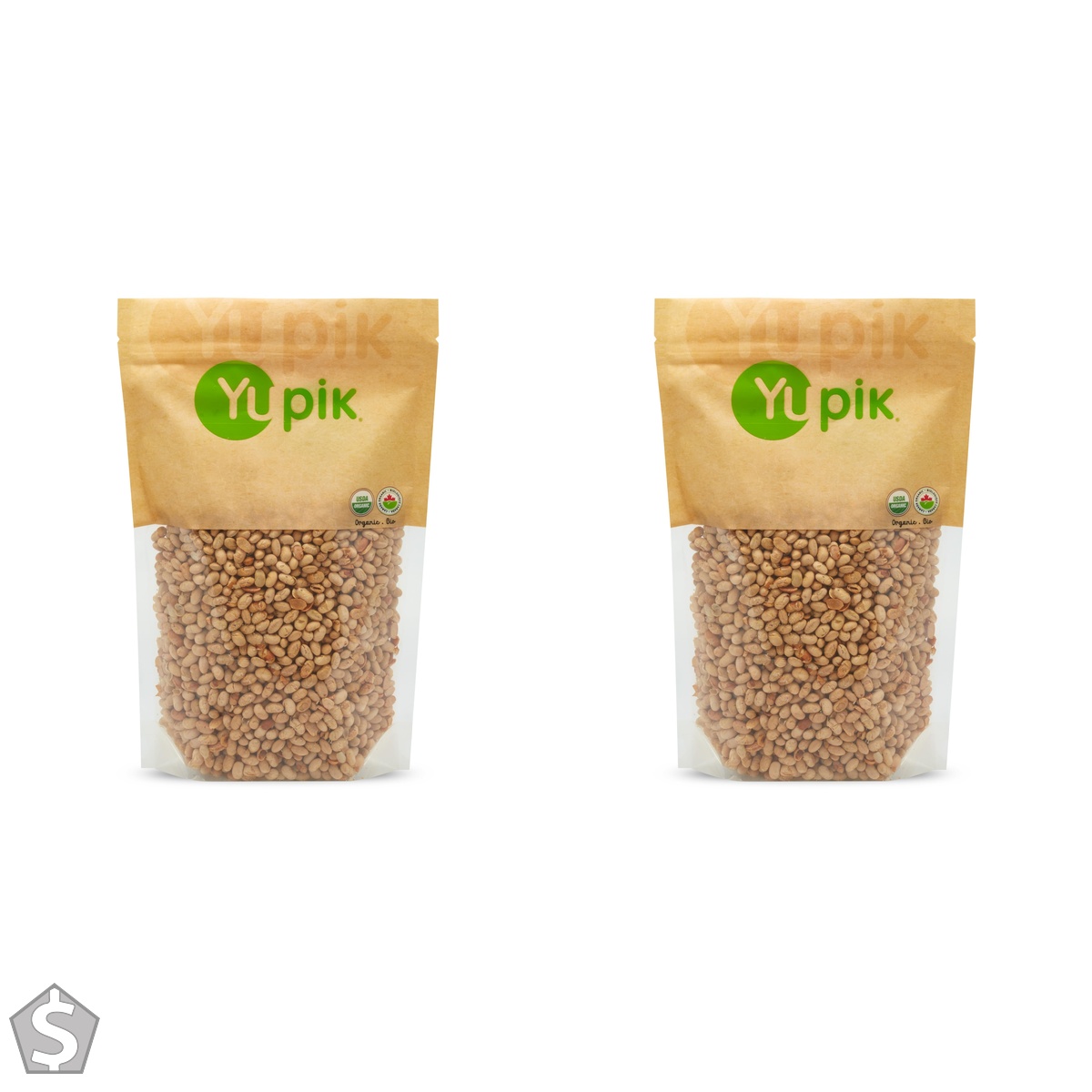 Yupik Organic Dry Roasted SOYA Nuts, Unsalted, 1 kg, Non-GMO, Vegan, Gluten-Free, Kosher, High Fiber & Protein, Low-Calorie, Healthy (Pack of 2)