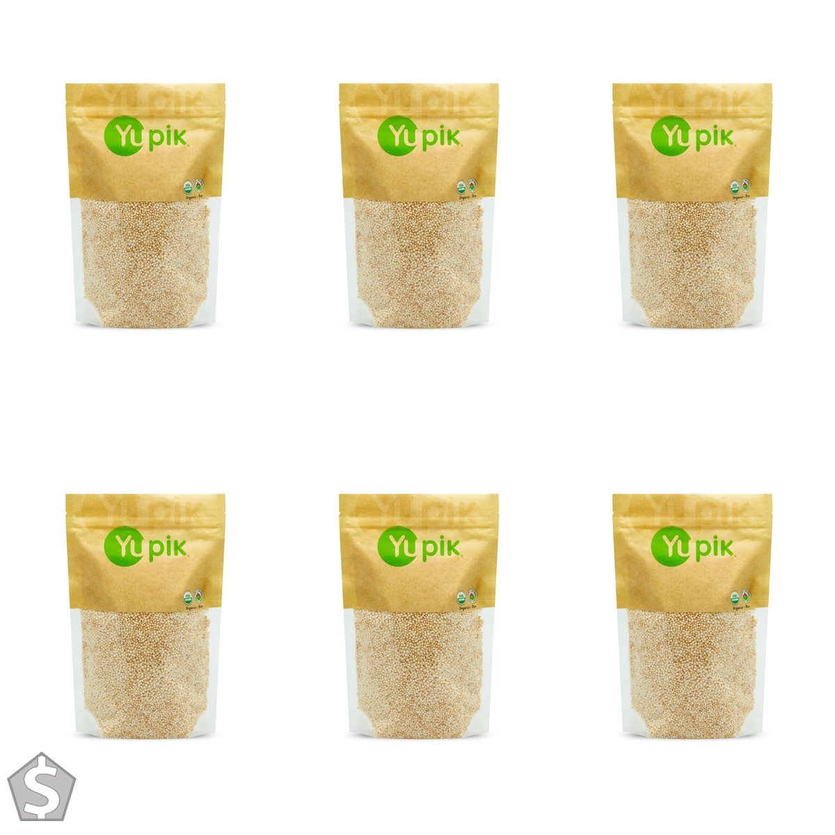 Yupik Organic Puffed Quinoa, 200 g, Gluten-Free, Non-GMO, Kosher, Vegan, Unsalted, Oil-Free, Sugar-Free, Popped Grains, Light & Crispy (Pack of 6)