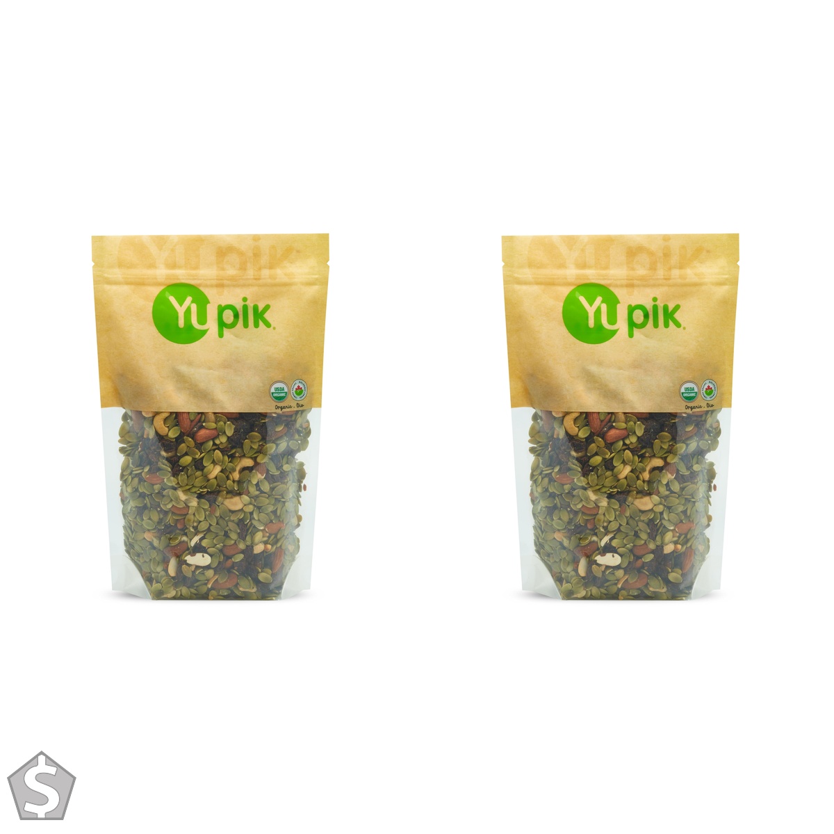 Yupik Organic Safari Mix, 1kg, A Blend of Raisins, Pumpkin Seeds, Almonds & Cashews, Kosher, Gluten Free, Non-GMO, Cholesterol Free, High (Pack of 2)