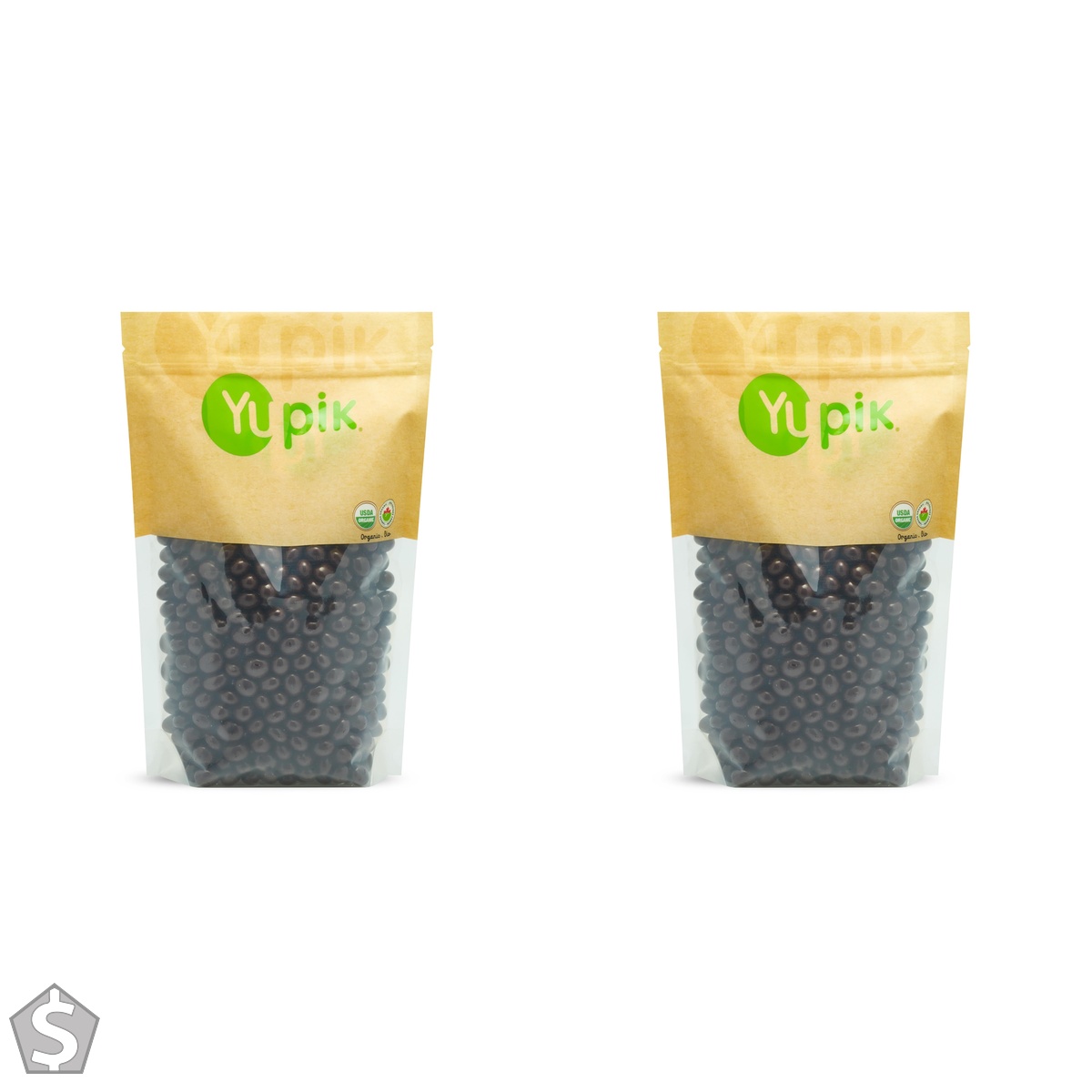 Yupik Organic Dark 70-Percent Chocolate Espresso Beans, Non-GMO, Vegan, 1Kg (Pack of 2)