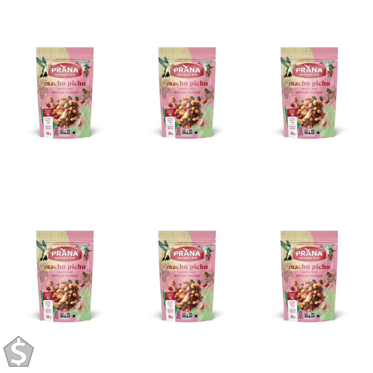 Prana Machu Pichu - Exotic Fruit & Nut Mix | Organic Trail Mix | Non-GMO, Gluten Free, Vegan Snack | Almonds, Goldenberries, Pumpkin (Pack of 6)