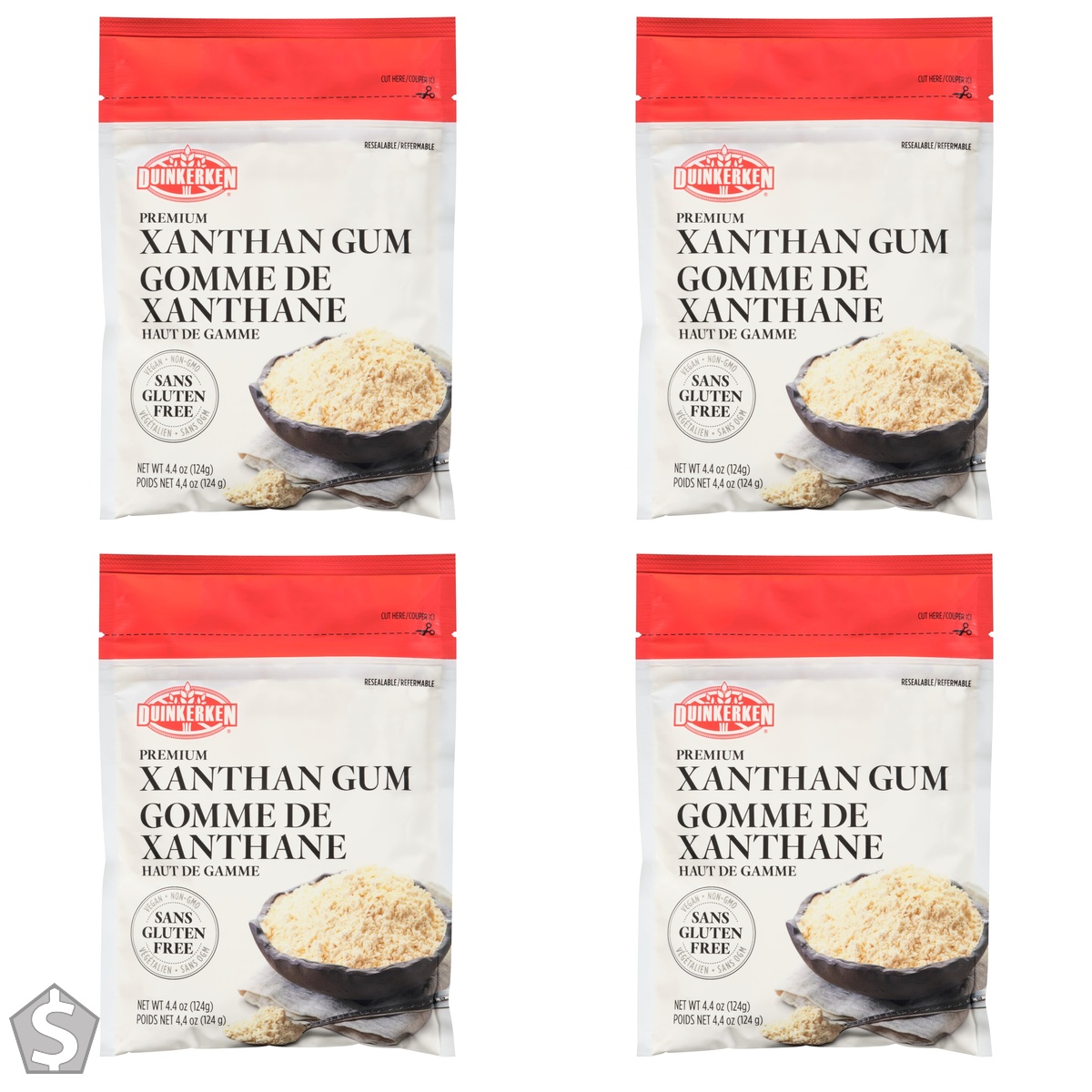 Duinkerken Xanthan Gum 124 g (Pack of 4)