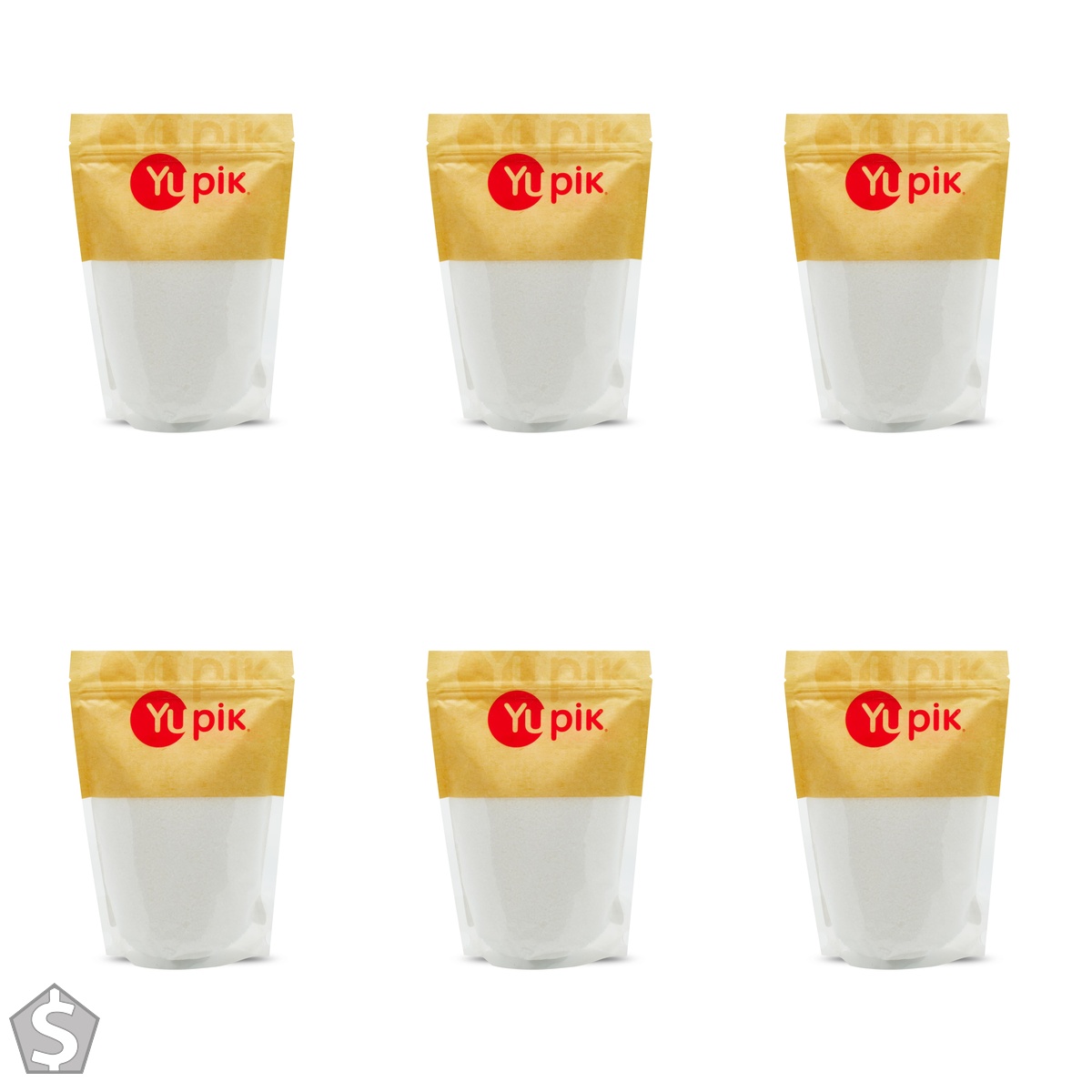 Yupik Mediterranean Coarse Sea Salt, 1 kg, Gluten-Free, Kosher, Natural Minerals, Unrefined & Pure Flavour, Perfect Table Salt Substitute (Pack of 6)