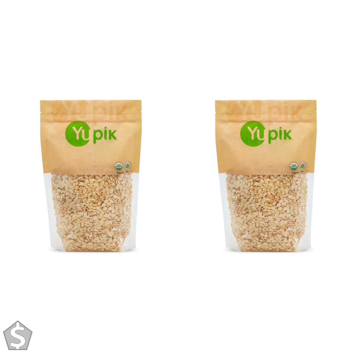 Yupik Organic Watermelon Kernels, No Shells, 1 kg, Gluten-Free, Non-GMO, Vegan, Kosher, Shelled, Raw Seeds, Plant-Based Protein, Source (Pack of 2)