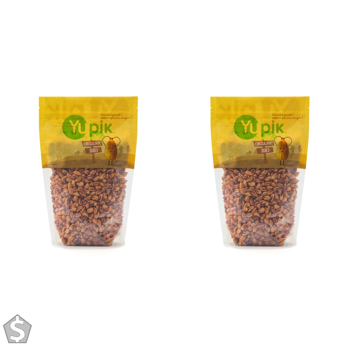 Yupik Organic Wild Jungle Peanuts, Raw, 1 kg, Gluten-Free, Crunchy Nuts, Unroasted, Unsalted, With Skins, Oil-Free, Source of Fiber (Pack of 2)