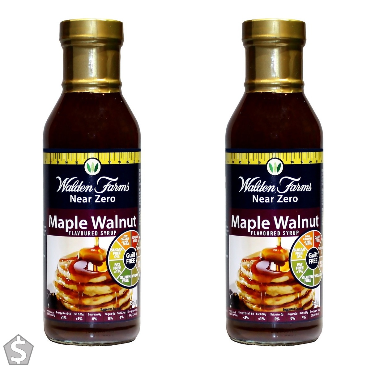 Walden Farms Maple Walnut Syrup, Calorie Free, Kosher, Gluten Free, 12 Fluid Ounce 355 ml (Pack of 2)