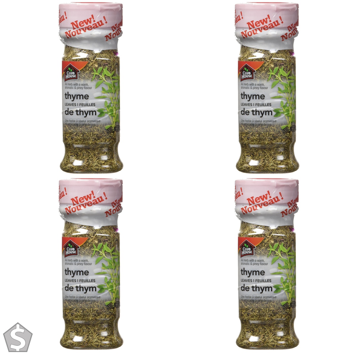 Club House, Quality Natural Herbs & Spices, Thyme Leaves, 53g (Pack of 4)