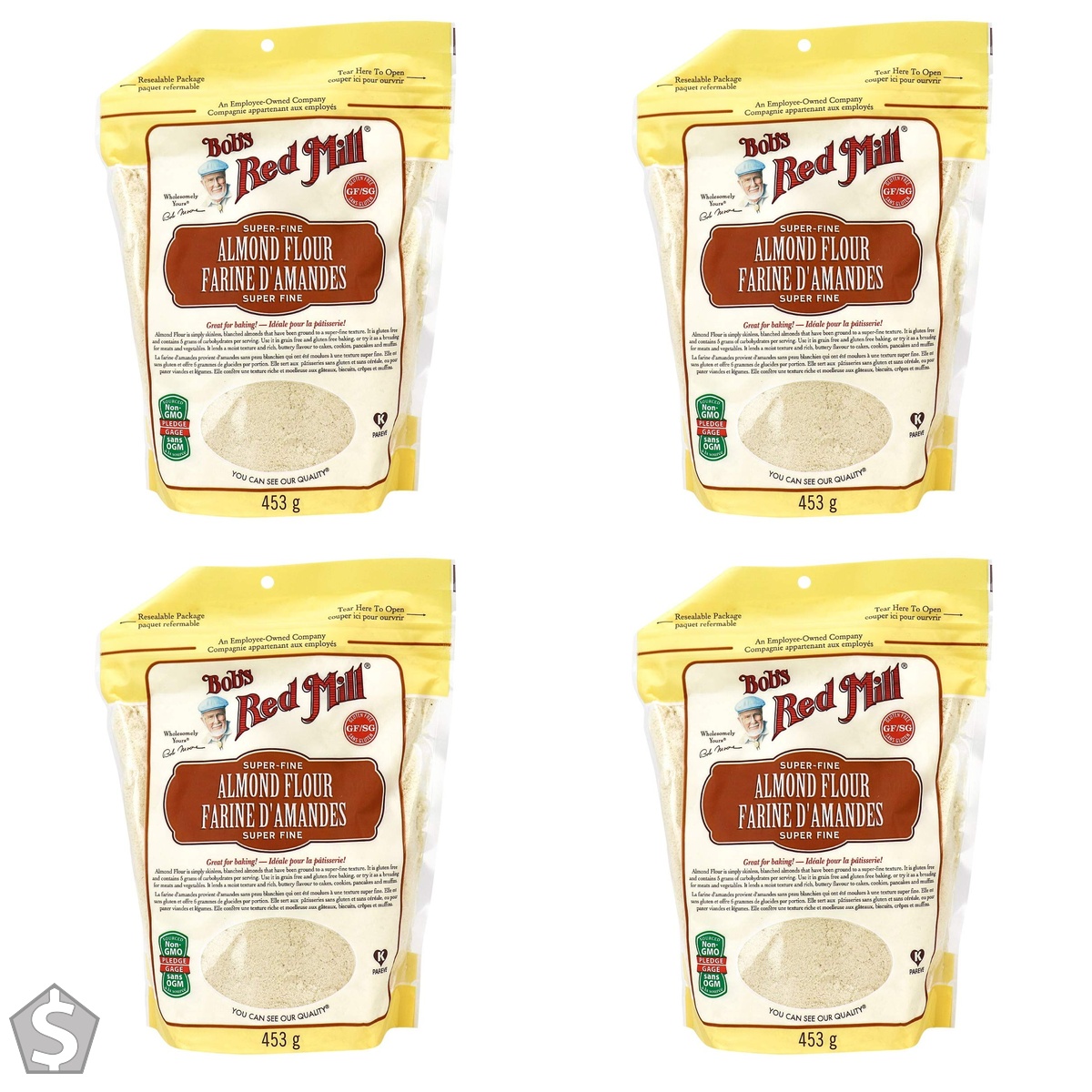 Bobs Red Mill Almond Flour, 453g (Pack of 4)