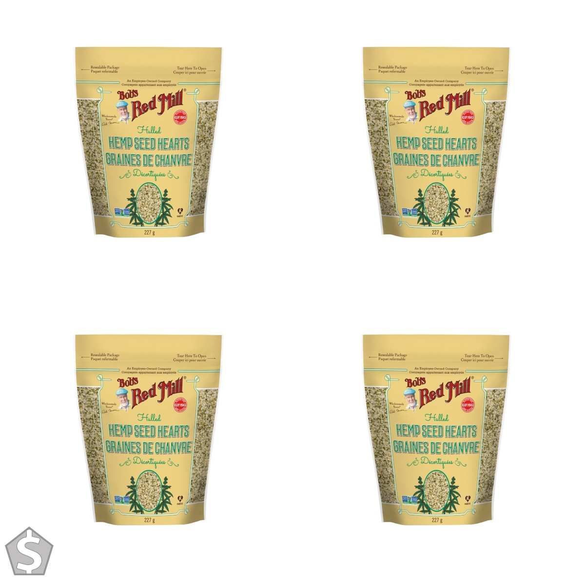 Bob's Red Mill Hulled Hemp Seed Hearts, 227 Grams 227 g (Pack of 4)