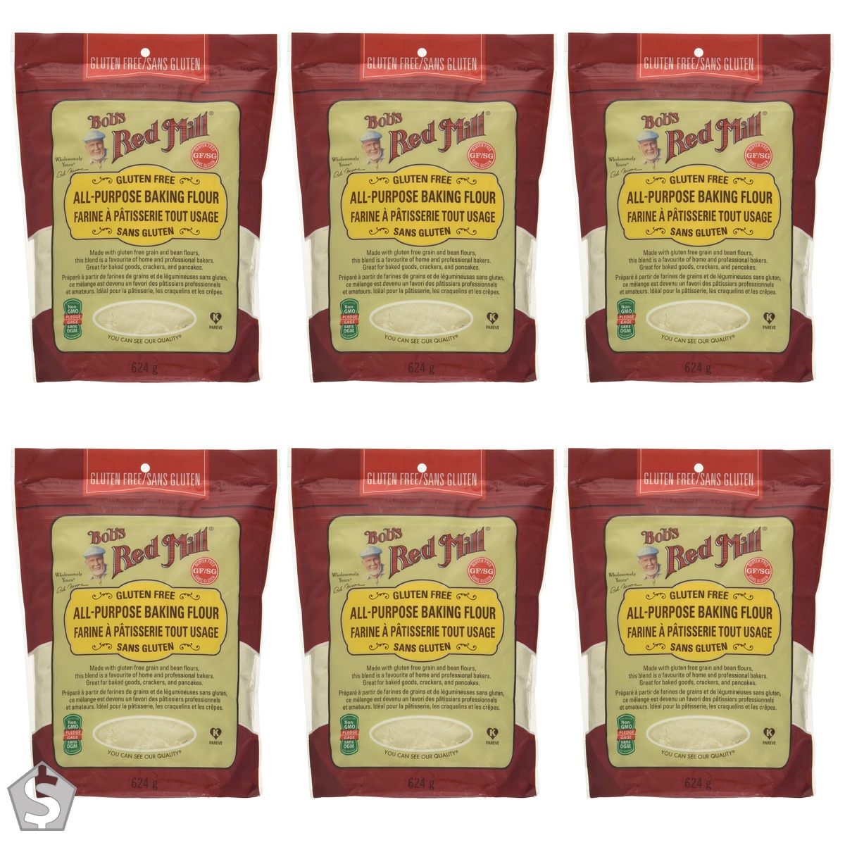 Bobs Red Mill Gluten Free All Purpose Baking Flour, 624 Grams 624 g (Pack of 6)