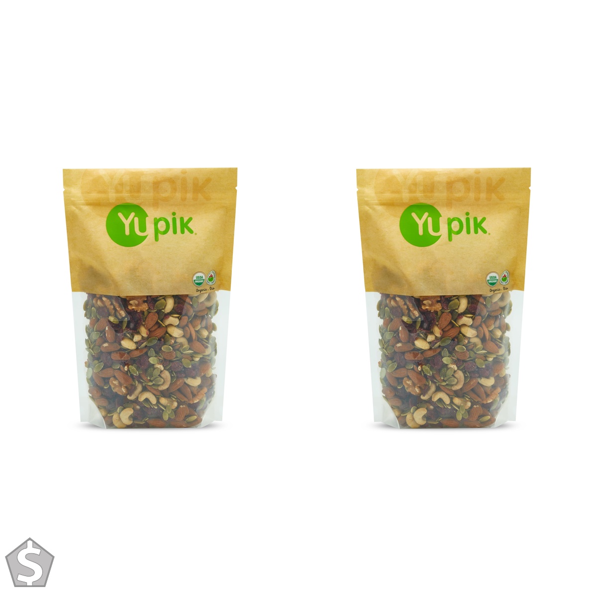 Yupik Organic Protein Boost Mix, 1kg, A Blend of Cashew, Almonds, Pumpkin Seeds, Walnuts & Cranberries, GMO Free, Gluten Free, Salt Free (Pack of 2)