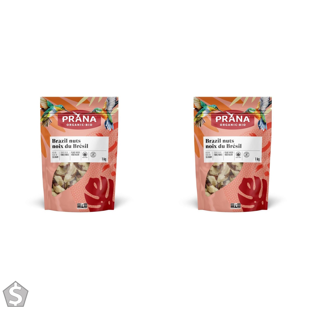 PRANA Organic Brazil Nuts 1kg, 1000 Grams 1 kg (Pack of 2)