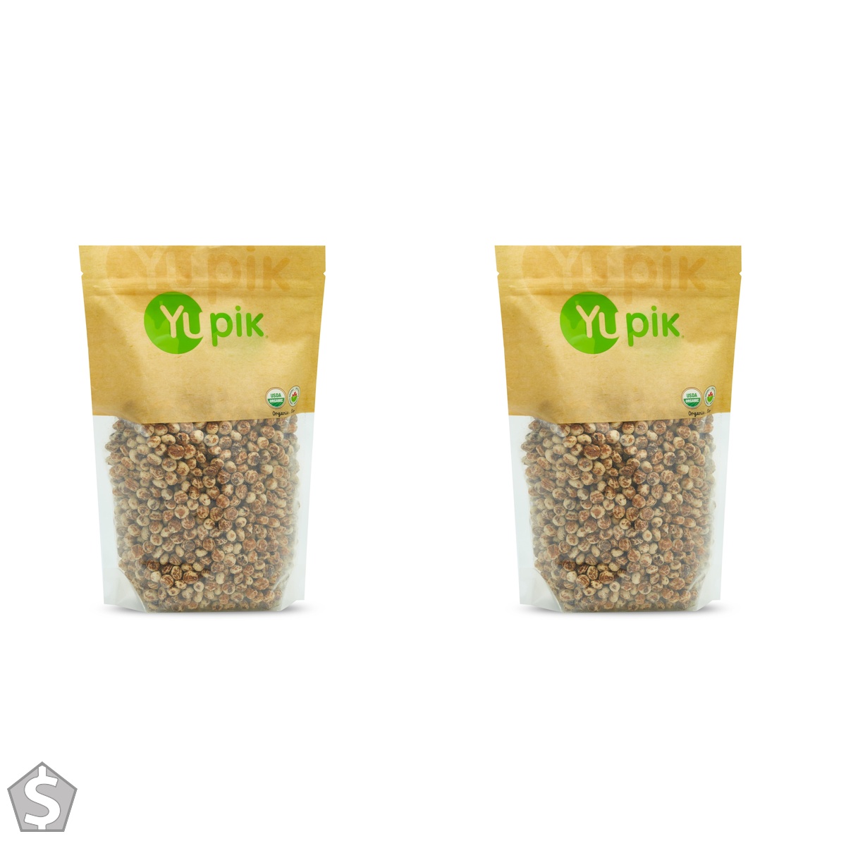 Yupik Organic Peeled Tigernuts, 1 Kg, Non-GMO, Vegan, Gluten-Free, Kosher, Nutty & Earthy Flavour, Ideal for Baking, Salads, & Yogurt 1 kg (Pack of 2)