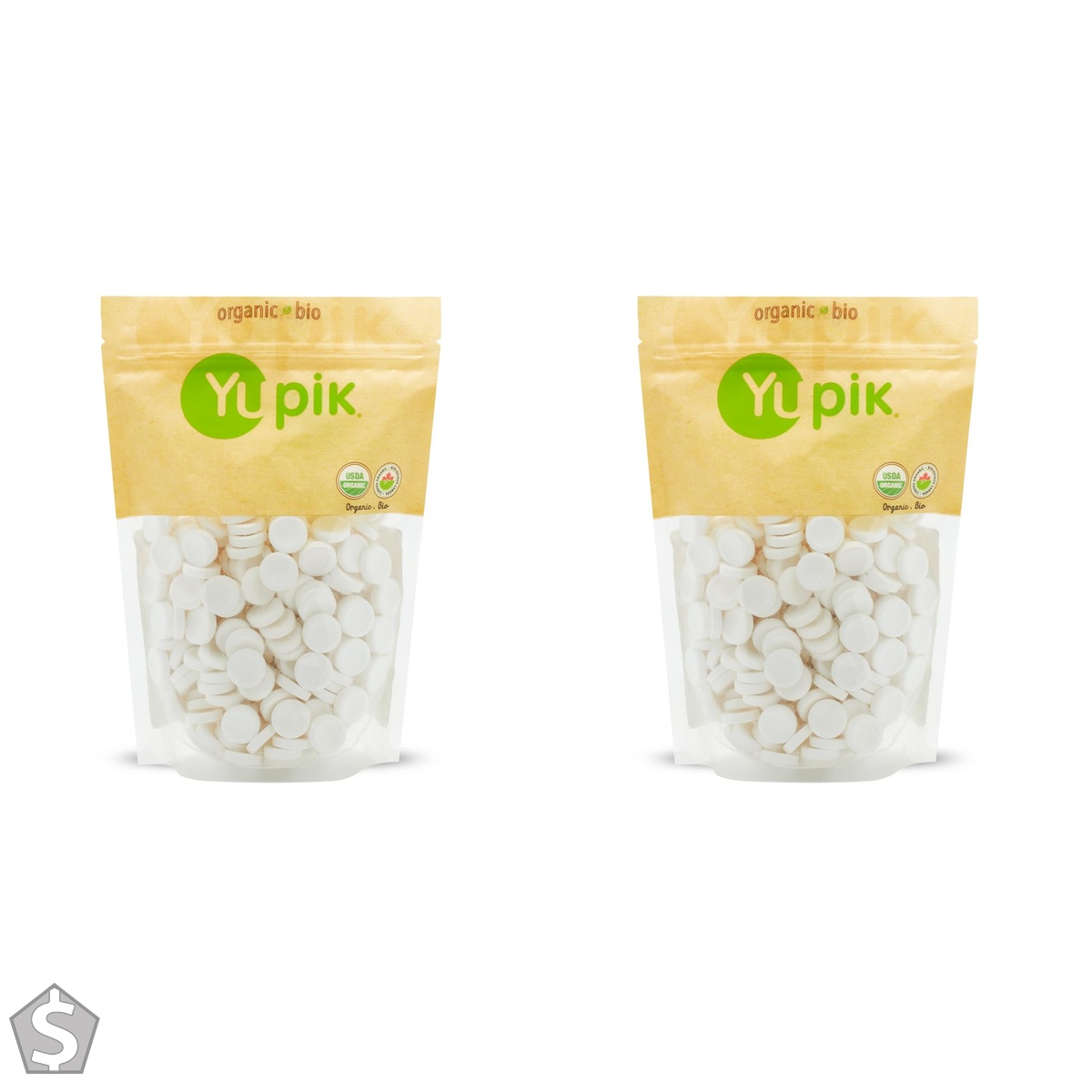 Yupik Organic Peppermint Candies, 500 g, Non-GMO, Vegan, Hard Candy, Refreshing, Natural Mint Flavor, Classic Treat, Delicious Snacks (Pack of 2)