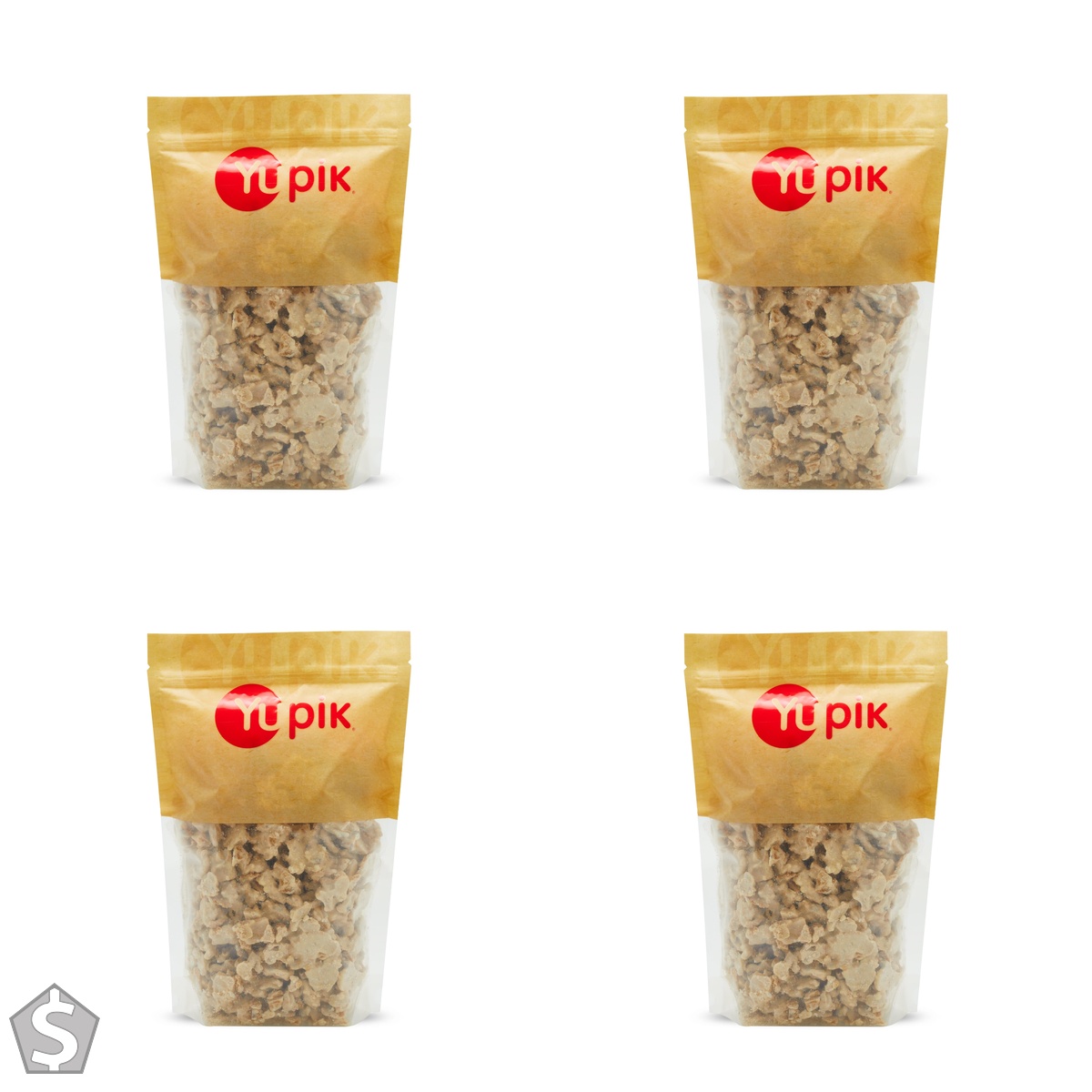 Yupik OMG! Vanilla Almond Toffee Clusters, 500 g, Graham Crackers, Toffee, Almonds, White Chocolate Flavored Coating, Crunchy Treats (Pack of 4)