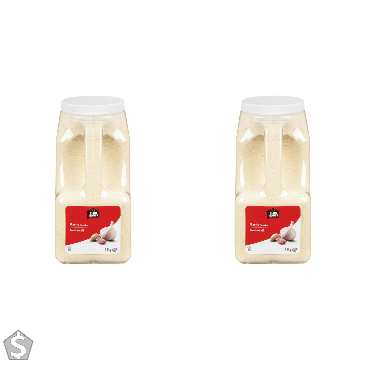 Club House Garlic Powder, 2.1 kg - Made for Chefs, Garlic Powder Seasoning, Ideal for Pastas, Meats, Seafood, Vegetables and More 2.1 kg (Pack of 2)