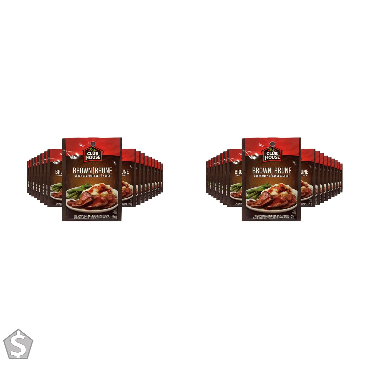Club House, Dry Sauce/Seasoning/Marinade Mix, Brown Gravy, 25g, Case Pack 18 Count - Packaging May Vary 25 g (Pack of 2)