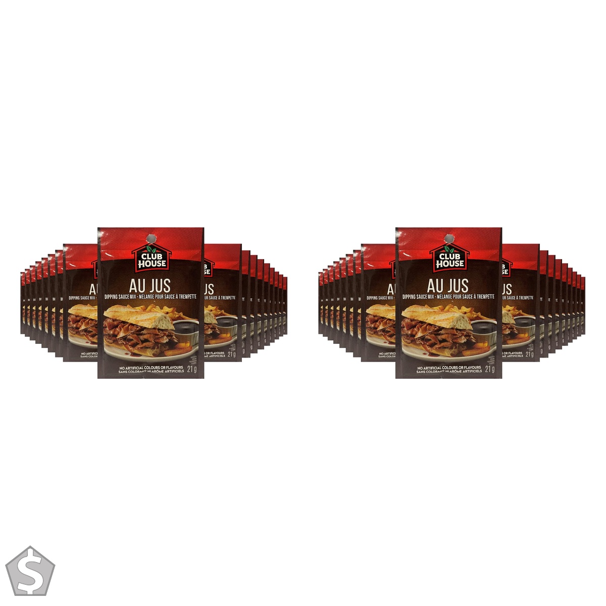 Club House, Dry Sauce/Seasoning/Marinade Mix, Au Jus Gravy, 21g, Case Pack 18 Count - Packaging May Vary 21 g (Pack of 2)