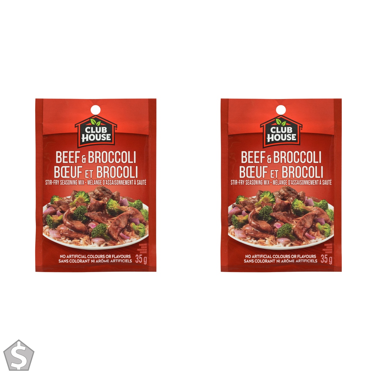 Club House, Dry Sauce/Seasoning/Marinade Mix, Beef&Broccoli, 35g, Case Pack 12 Count 35 g (Pack of 2)