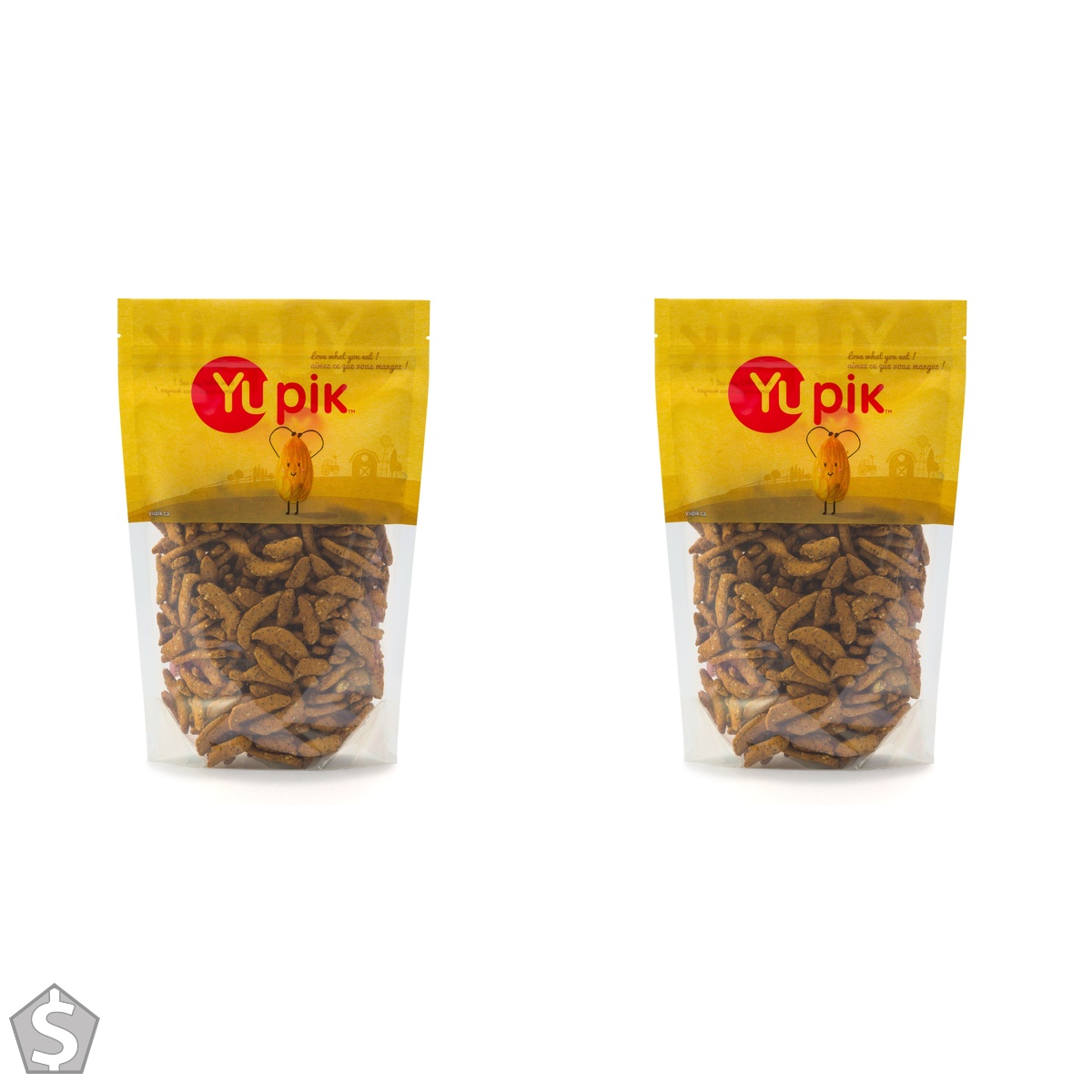 Yupik Sesame Sticks Onion & Poppy, 400 g, 6 Count, Vegan Snack, Kosher, Low-Calorie, Cholesterol-Free, Sugar-Free, Source of Protein & (Pack of 2)