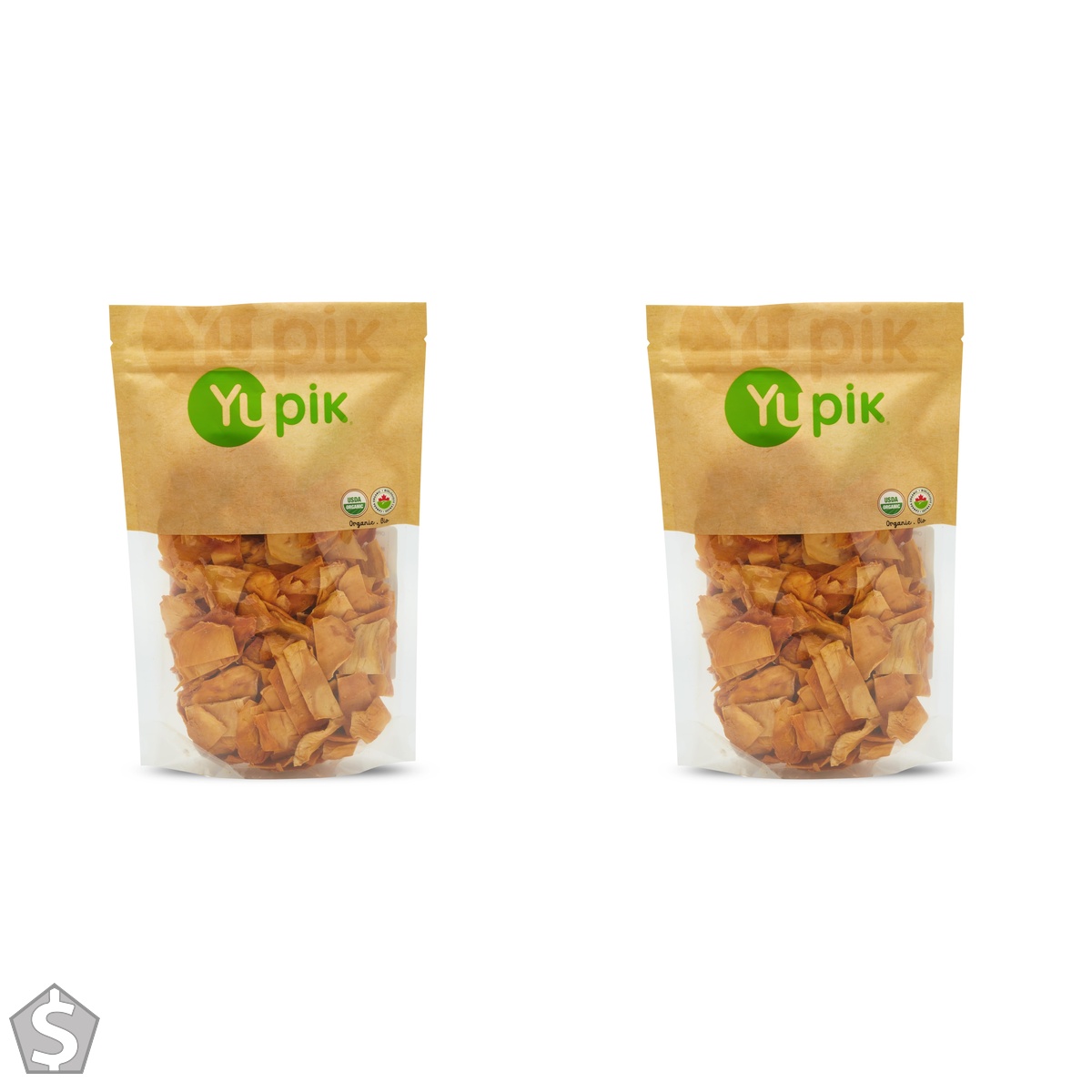 Yupik Organic Dried Mango, Diced, 450 g, 6 Count, Non-GMO, Vegan, Gluten-Free, Kosher, Tropical Dried Fruits, Thin Mango Slices Cut in (Pack of 2)