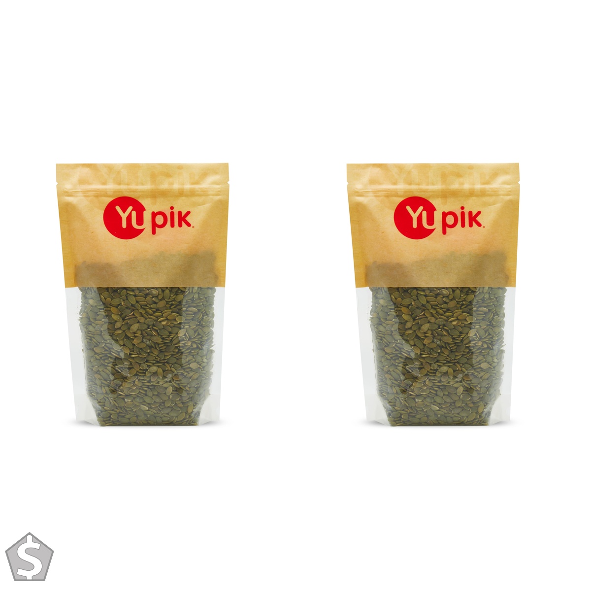 Yupik Raw Pumpkin Seeds, No Shell, 450 g, 6 Count, GMO-Free, Gluten-Free, Kosher, Shelled Pepitas, Salt-Free, Oil-Free, Plant-Based (Pack of 2)