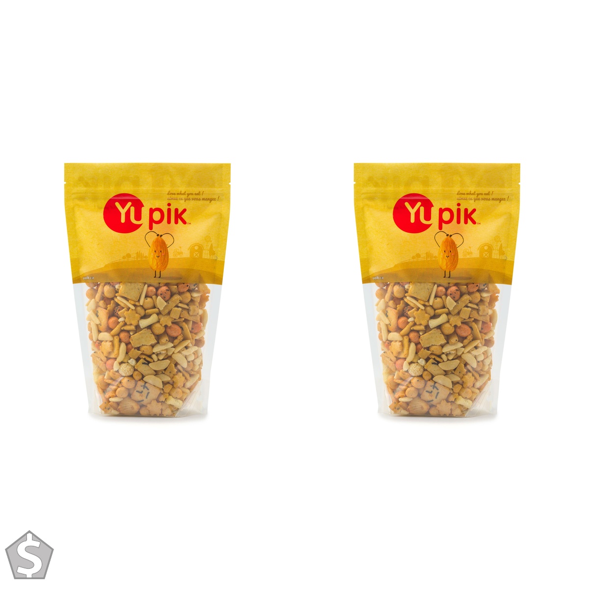 Yupik Singapore Mix, 450 g, 6 Count, A Blend of Rice Crackers & Peanuts, Vegan, Non GMO, Cholesterol Free, Ideal for Snacking 1 count (Pack of 2)