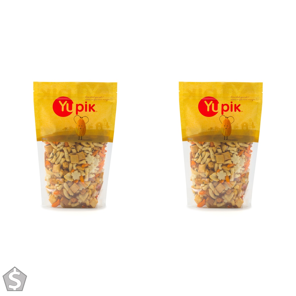 Yupik Samurai Mix 450 g, 6 Count, Spicy Rice Crackers, A Blend of Chili Crackers, Sesame Seed Crackers & Seaweed Crackers, Kosher (Pack of 2)