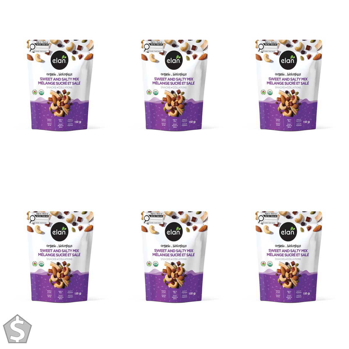 Organic Sweet & Salty Mix Snacks 150 g (Pack of 6)