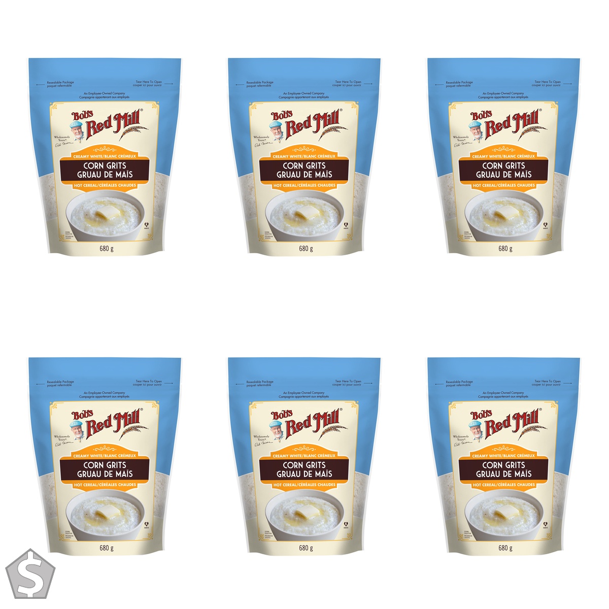 Bobs Red Mill Southern-Style White Corn Grits 680 g (Pack of 6)