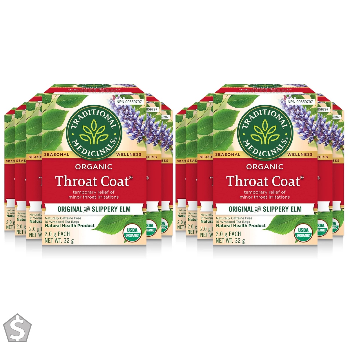 Traditional Medicinals - Organic Throat Coat Herbal Tea - Relief of Minor Throat Irritation - Sustainably Sourced Fair Wild Ingredients (Pack of 2)