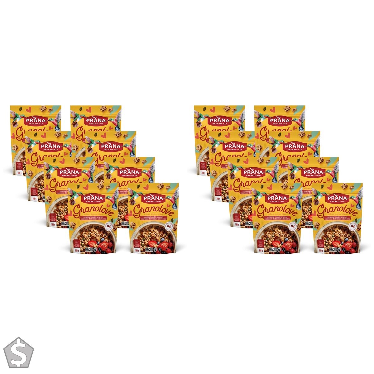 Prana Granolove | Oatmeal Cookie Crunch | Organic Granola Cereal | Rich in Fiber & Protein | Gluten Free, Vegan, Non-GMO, Kosher | (Pack of 2)