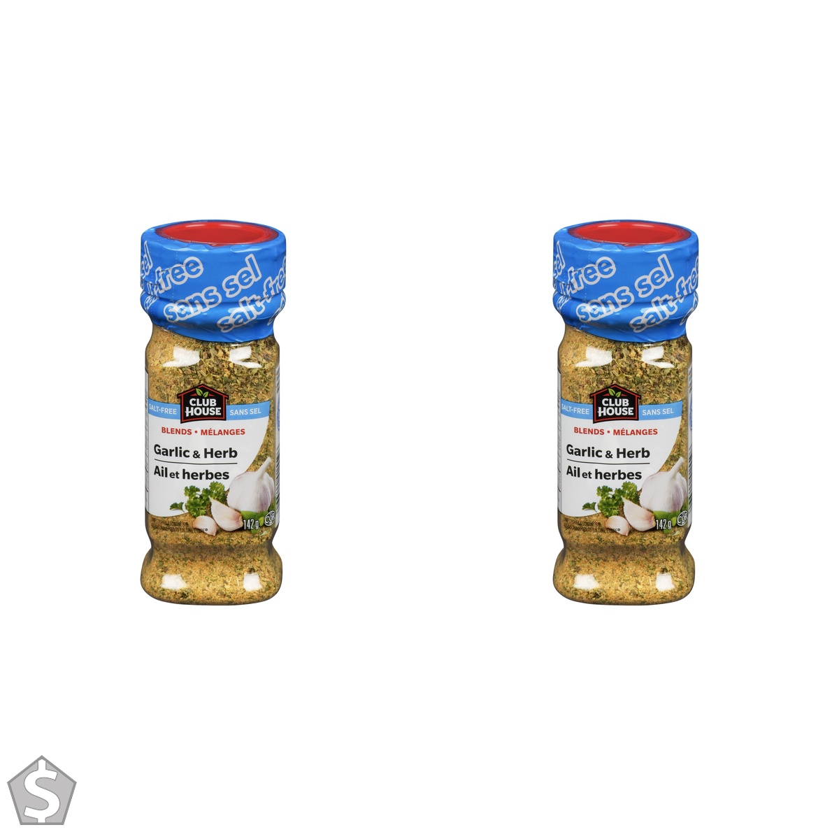 Club House (CLUC0) Quality Natural Herbs & Spices, One Step Seasoning, Garlic & Herb, Salt-Free, Gluten-Free, 142g, Case Pack Count 6 852 (Pack of 2)