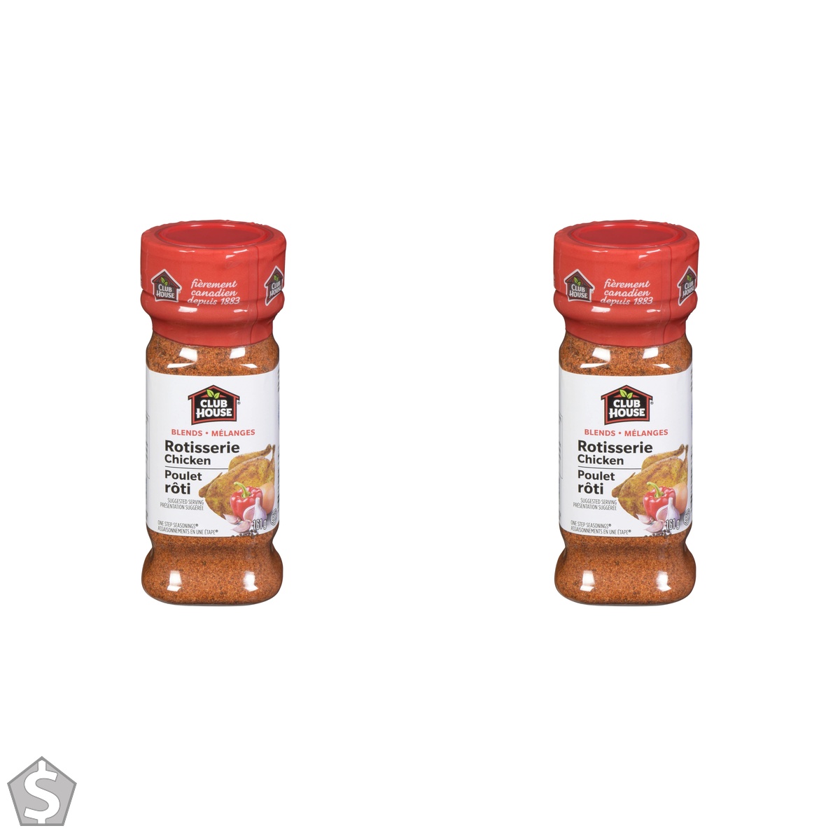 Club House (CLUC0) Quality Natural Herbs & Spices, Rotisserie Chicken Seasoning, Gluten-Free, 161g, Case Pack Count 6 966 g (Pack of 2)