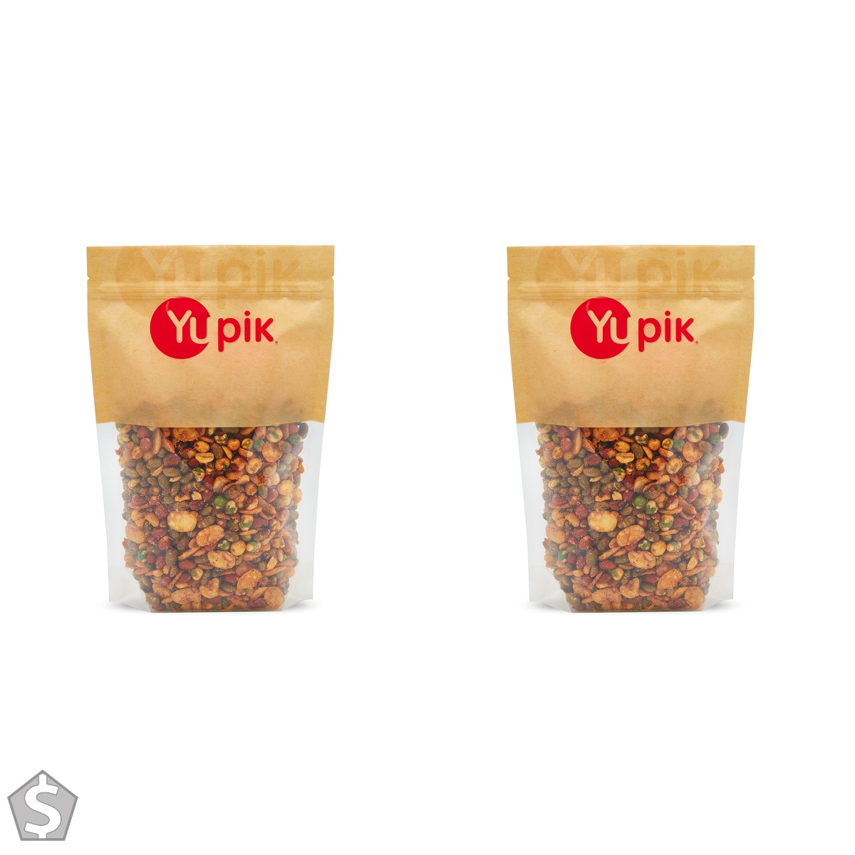 Yupik BBQ Protein Snack Mix, 1kg, A Blend of Edamame, Peanuts, Wasabi Peas & Roasted Broad Beans, Non-GMO, High in Fiber & Protein (Pack of 2)