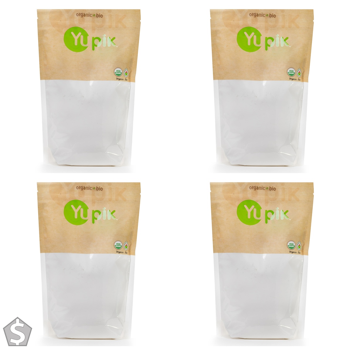 Yupik Organic Arrowroot Powder 1kg, USDA Certified, Gluten-Free, Vegan, Non-GMO, Kosher, Ideal for Baking & Thickening 1 kg (Pack of 4)