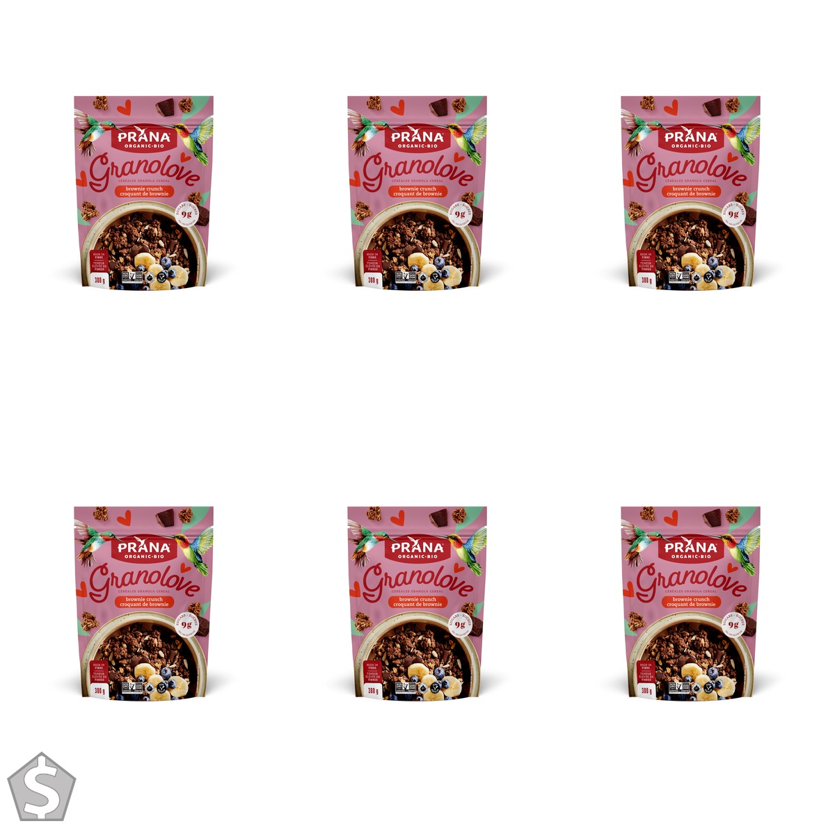 Prana Granolove - Brownie Crunch Granola Cereals 300 g (Pack of 6)