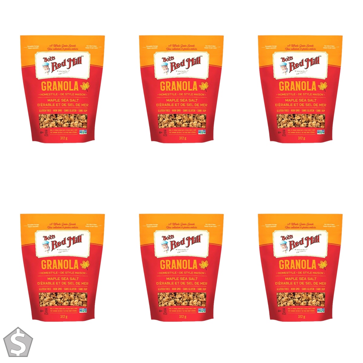 Bobs Red Mill, Gluten Free Granola - Maple Sea Salt, 312g (Pack of 6)
