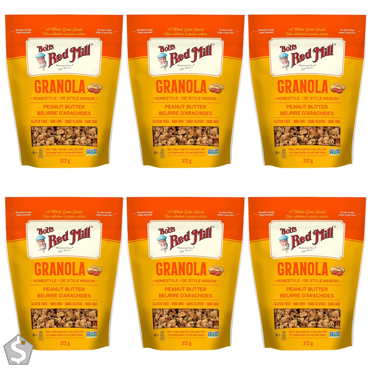 Bobs Red Mill Gluten Free Granola - Peanut Butter, 312G (Pack of 6)