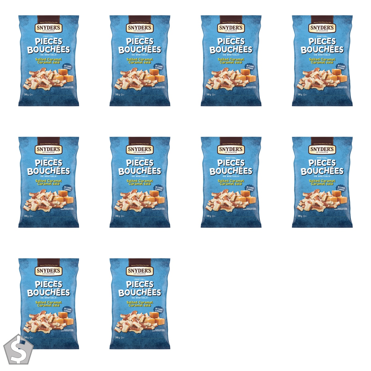 Snyder's Pretzel Pieces Salted Caramel, 240 Grams 240 g (Pack of 10)