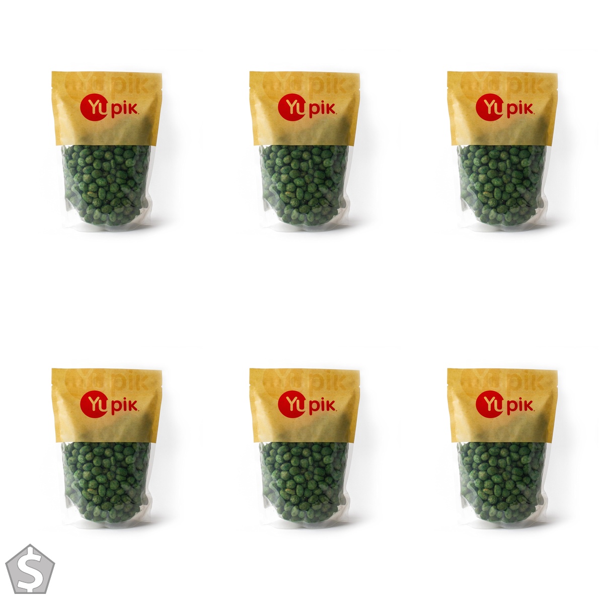 Yupik Onion & Parsley Crunchy Coated Peanuts, 454 g, Vegan, Savoury Snack, Seasoned Peanuts with Bold Onion & Parsley Flavour, Perfect (Pack of 6)