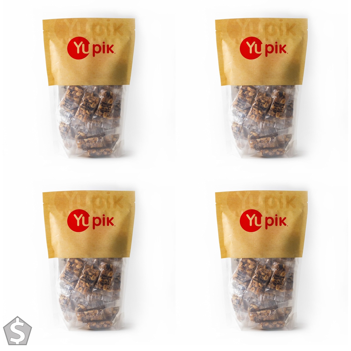 Yupik Quinoa Cranberry Mini Bars, 454 g, Individually Wrapped Healthy Snack, Nut Bars, Crunch Bars, Gluten-Free with Peanuts, Honey (Pack of 4)