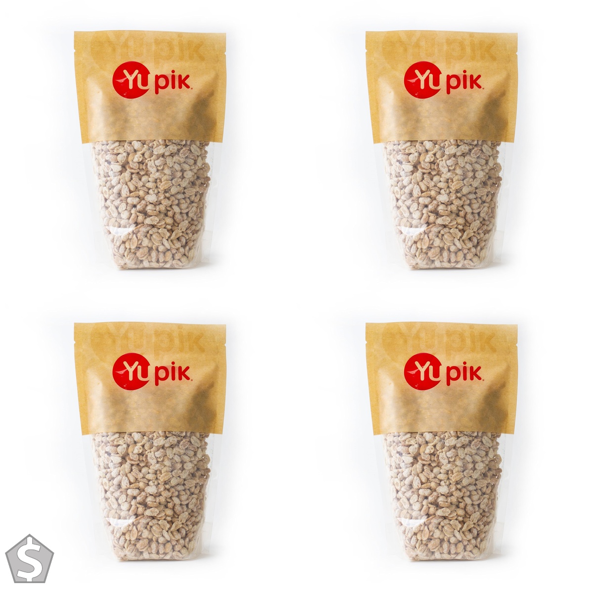 Yupik Dill Pickle Peanuts,1 kg, Crunchy Savory Snack, Made with Natural Ingredients, Seasoned Peanuts with Dill Pickle, Perfect for Party (Pack of 4)