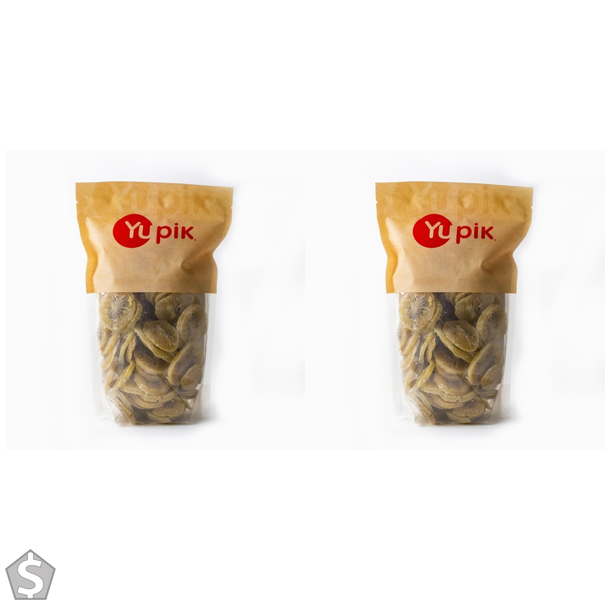 Yupik Dried Infused Fancy Kiwi Slices, 1 kg, Chewy & Sweet Tangy Kiwi Snacks, Vegan Dried Fruit, No Added Color, Great for Trail Mixes (Pack of 2)