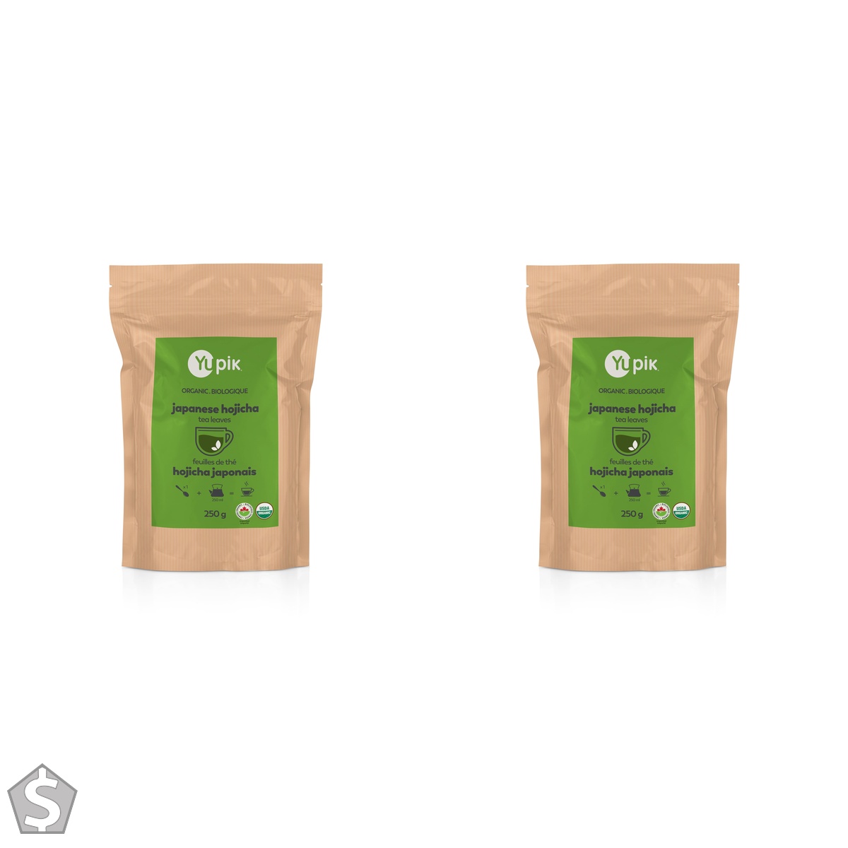 Yupik Organic Japanese Hojicha Tea, 250 g, Roasted Green Tea Loose Leaf,USDA Certified, Non-GMO, Gluten-Free, Smoky & Chocolatey Flavour (Pack of 2)