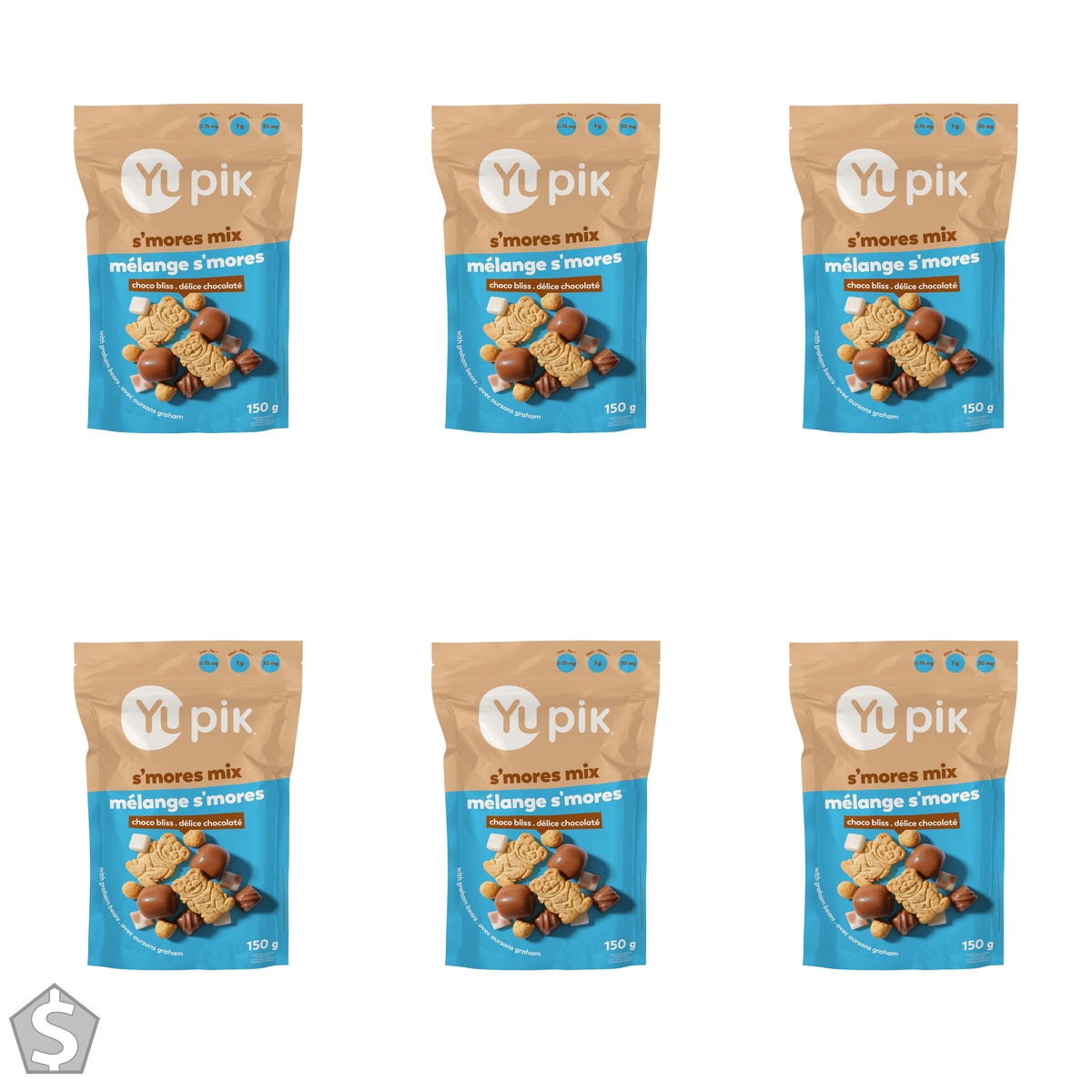 Yupik S'mores Mix, 150 g, Chocolatey Delight, Blend of Marshmallows, Chocolate Chunks & Crunchy Graham Bear Crackers, Sweet Snack (Pack of 6)